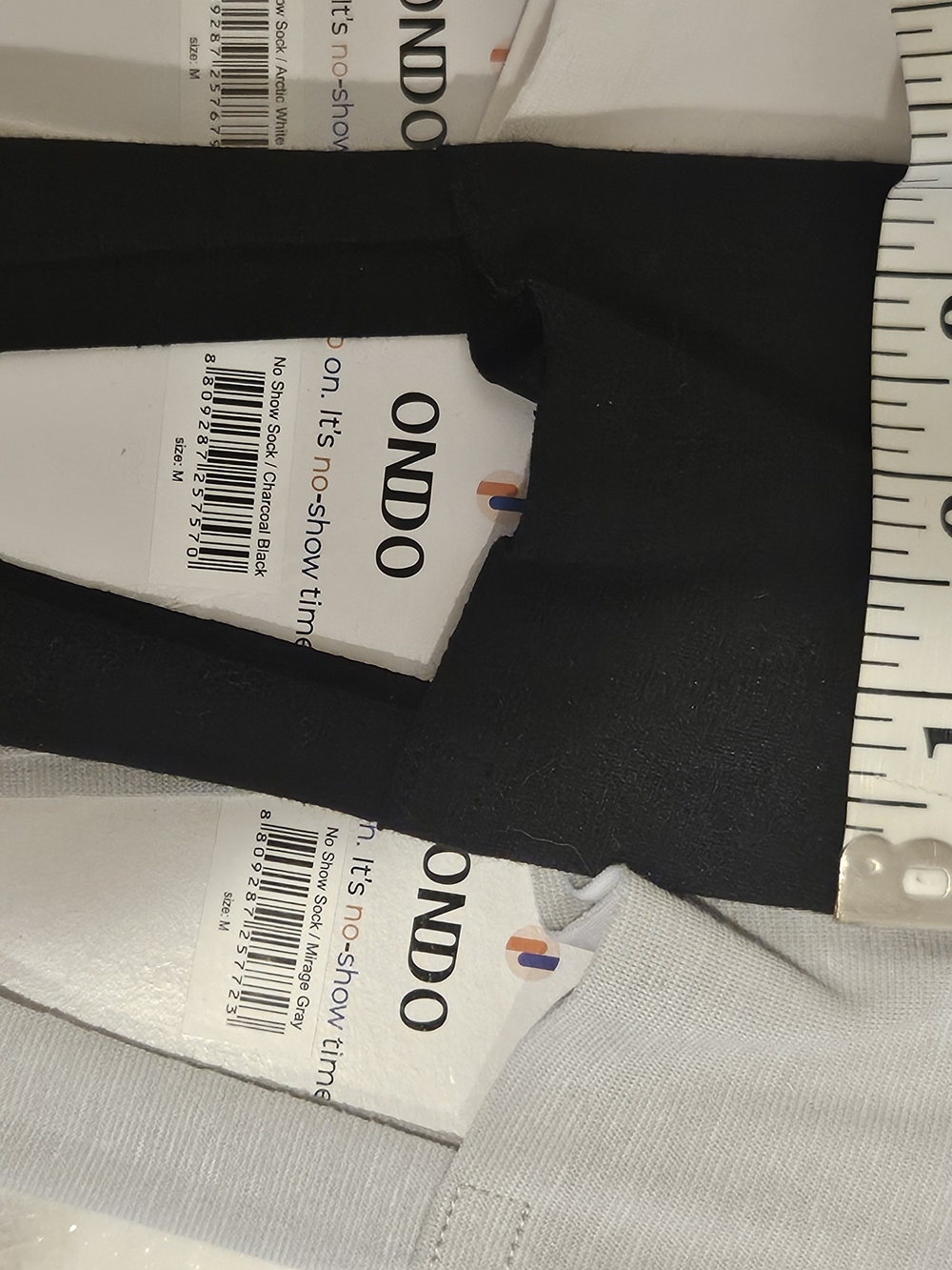 ONDO No-Show Sock Trio - Black, Gray, White NWT - Picture 12 of 16